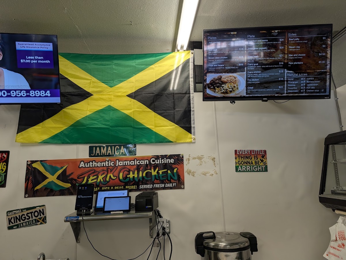 Just Like Home Caribbean market and kitchen llc menu board