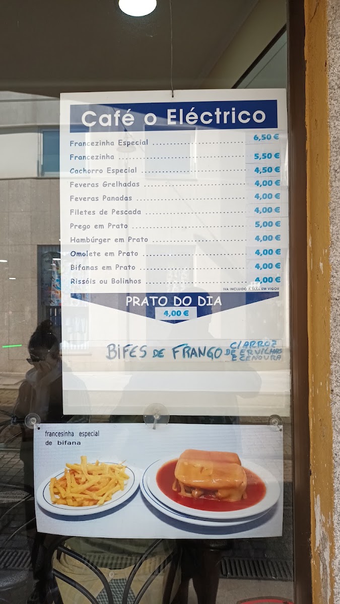 O Eléctrico menu board