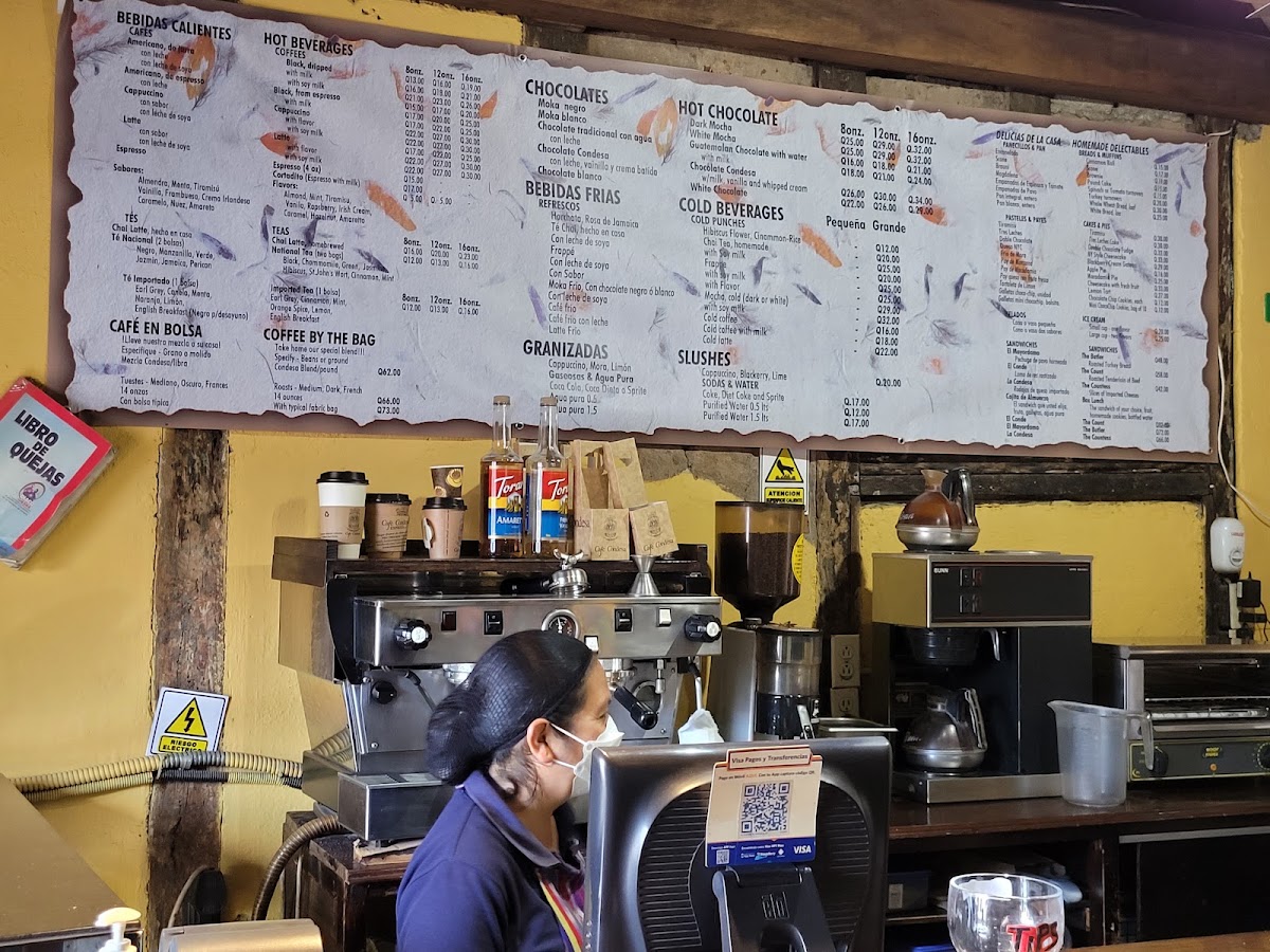 Café Condesa Express #2 menu board