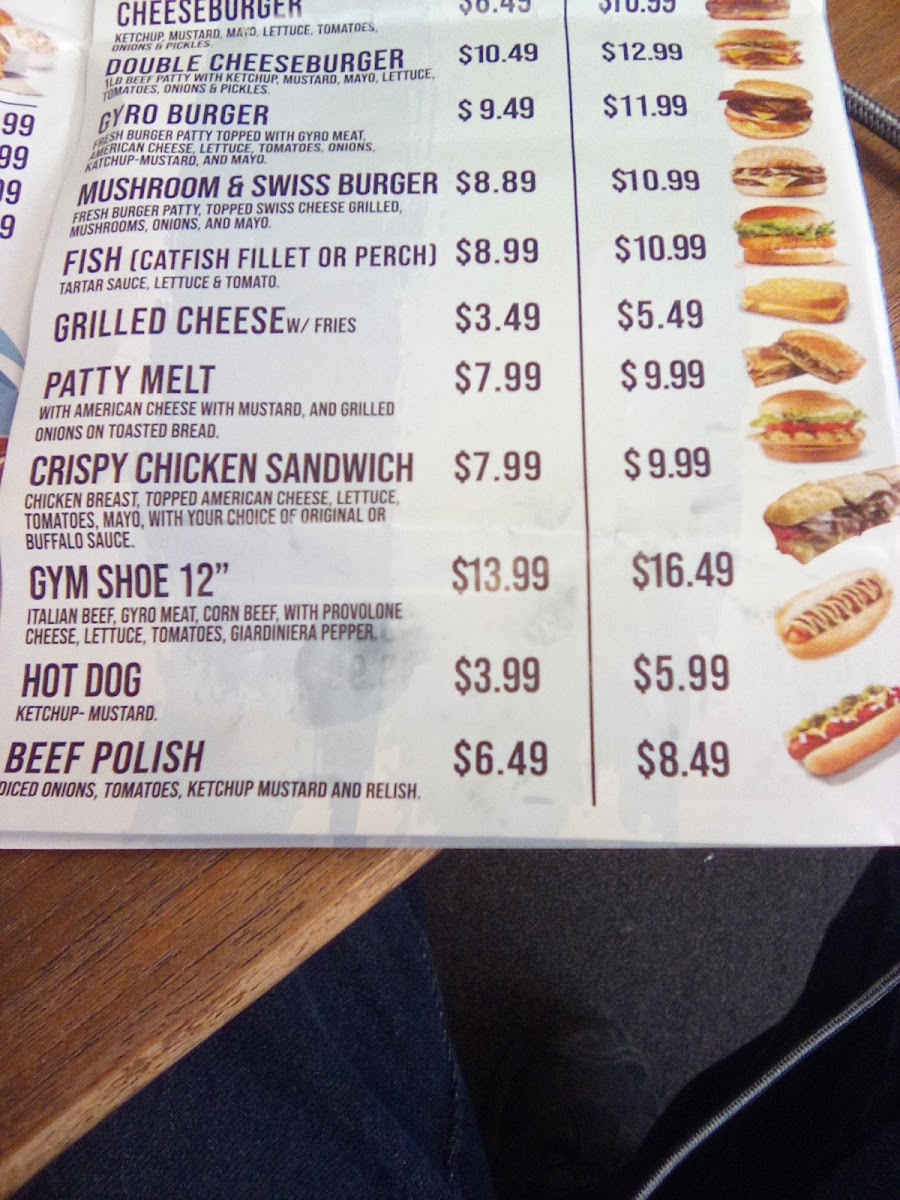 Big Sharks Fish & Chicken menu board