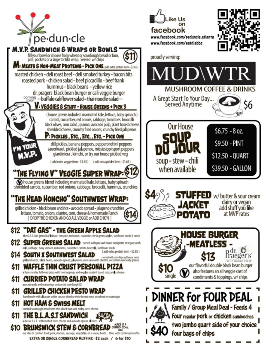 Peduncle - Eat Dis Food & Catering menu board