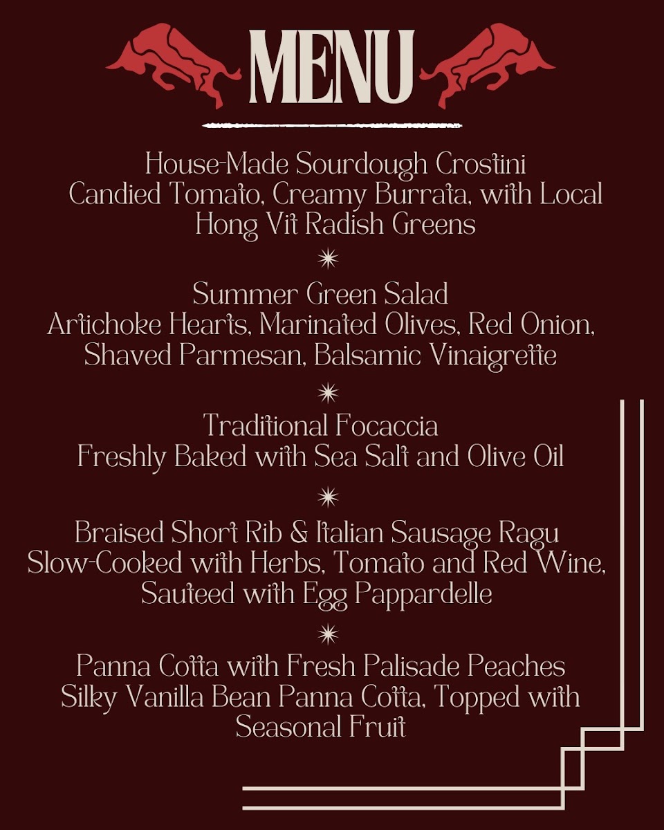 Spaghetti West menu board