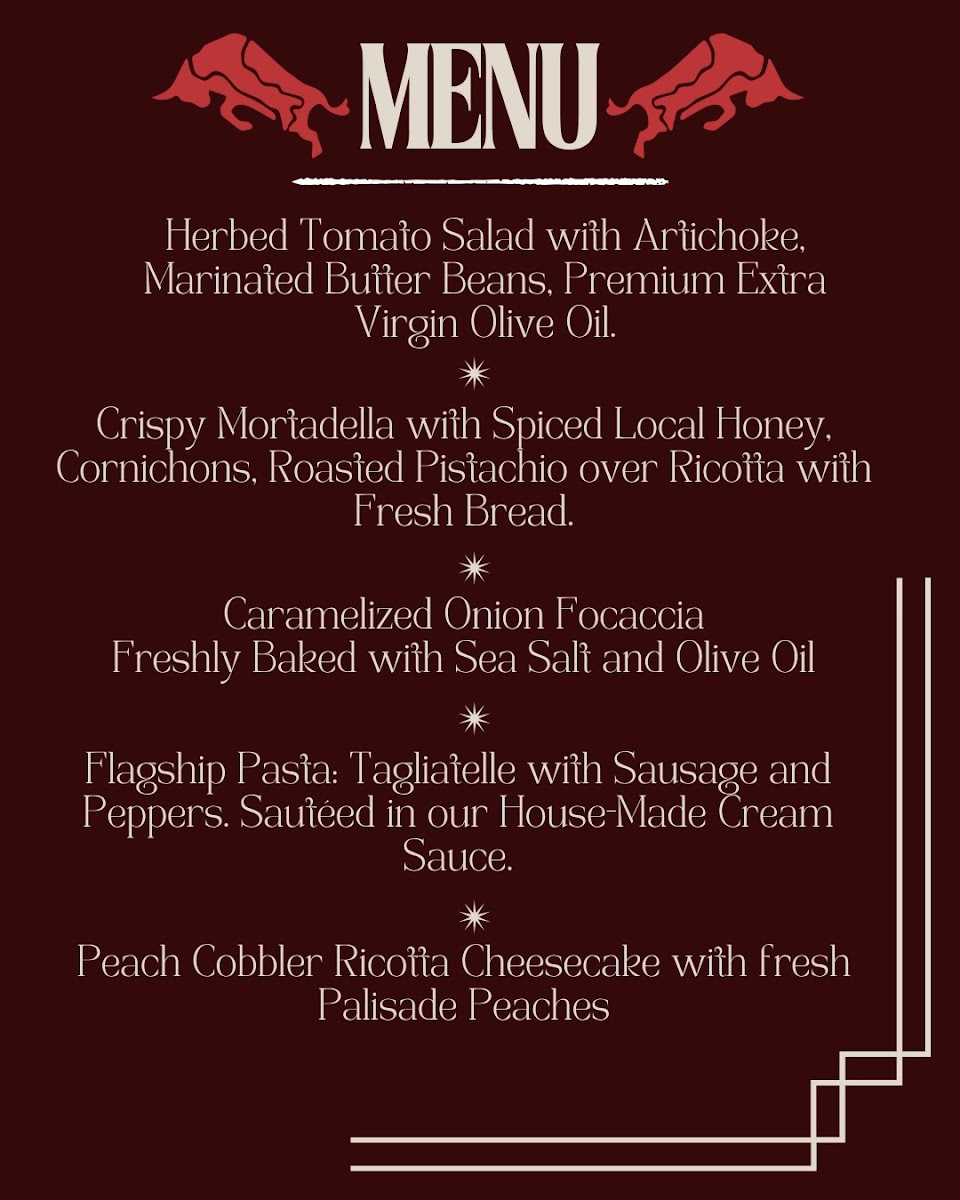Spaghetti West menu board