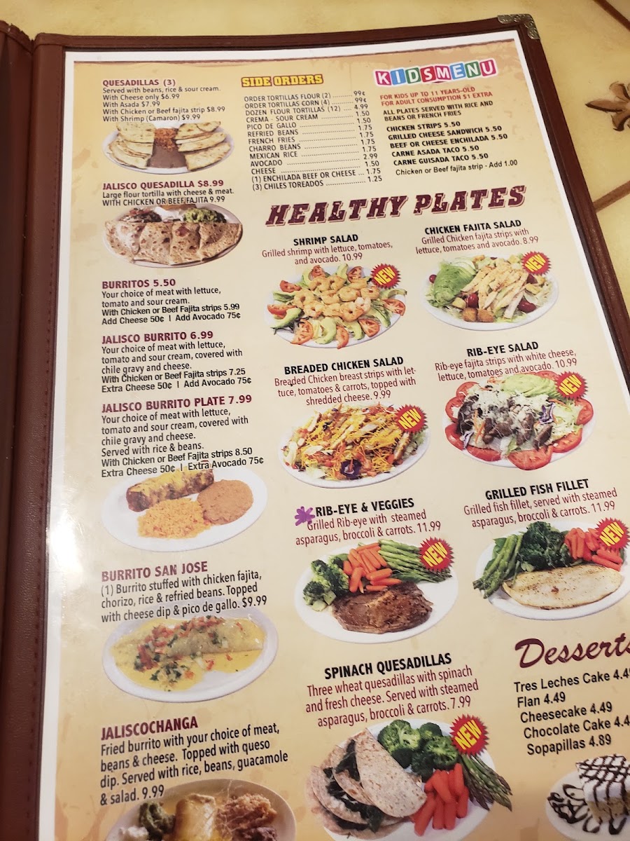Agave Jalisco Yorktown menu board