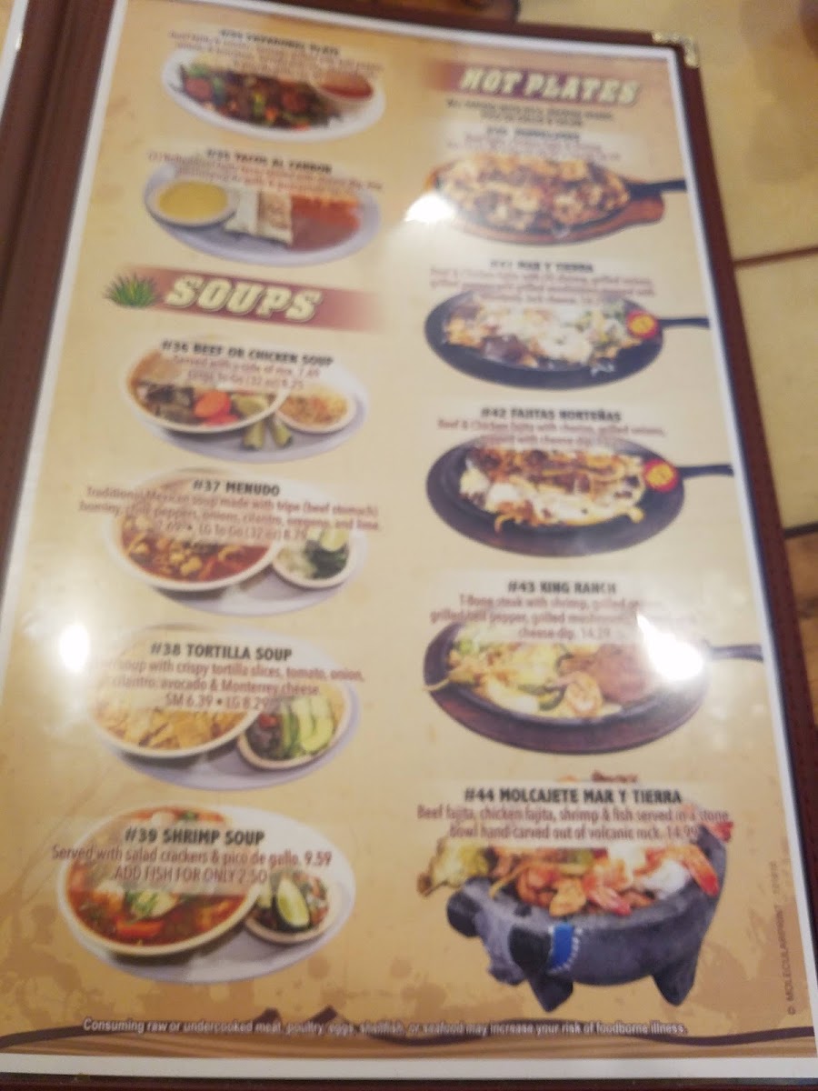 Agave Jalisco Yorktown menu board