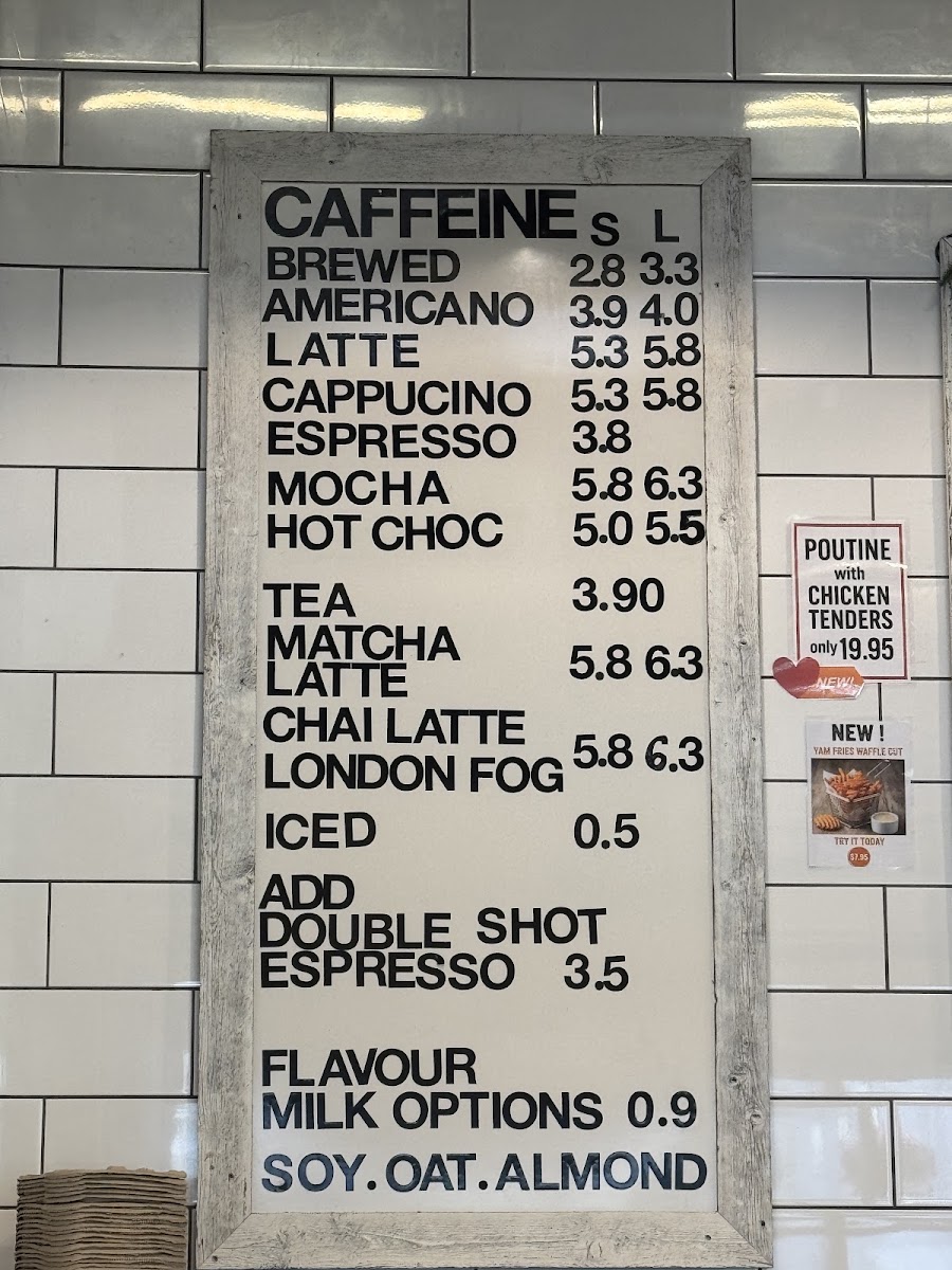 Delish cafe menu board