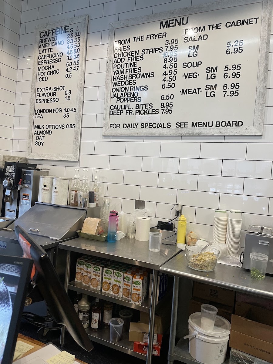 Delish cafe menu board