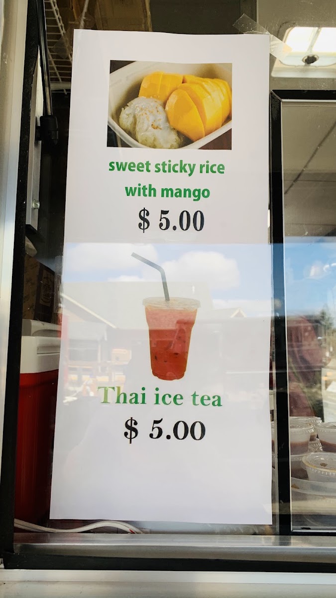 Big Sisters Thai Kitchen menu board