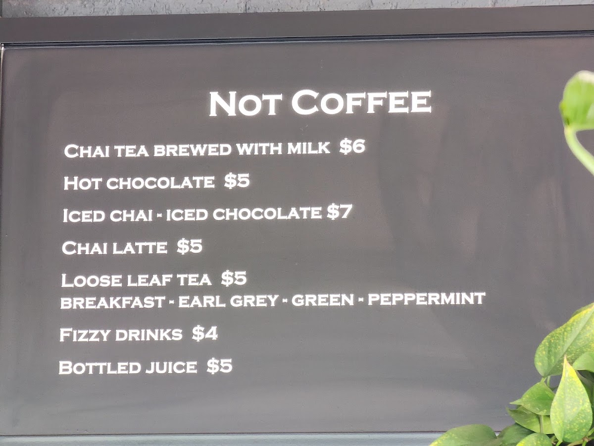 Ritual Cafe menu board