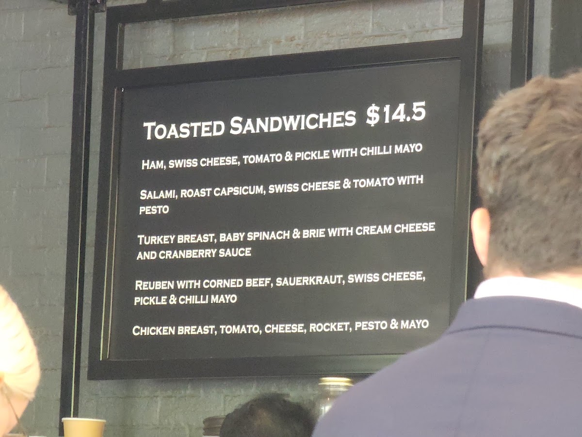 Ritual Cafe menu board