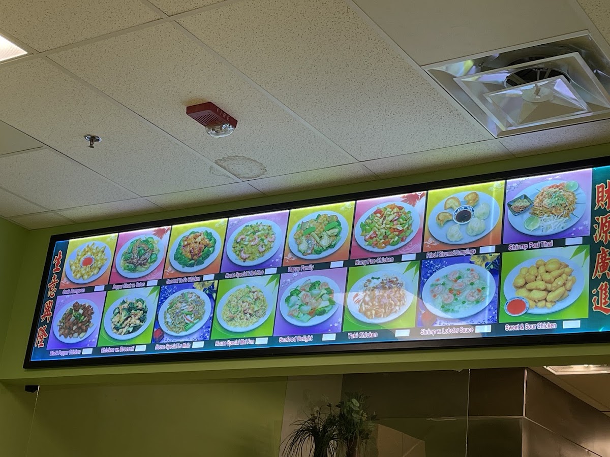 Lucky Dragon menu board