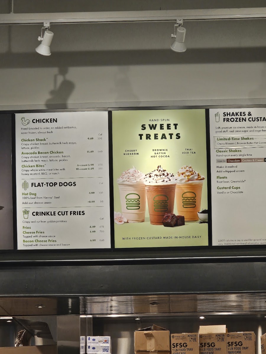 Shake Shack Stamford menu board