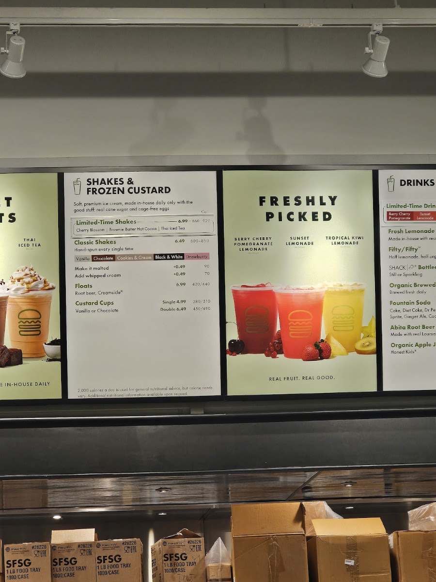 Shake Shack Stamford menu board