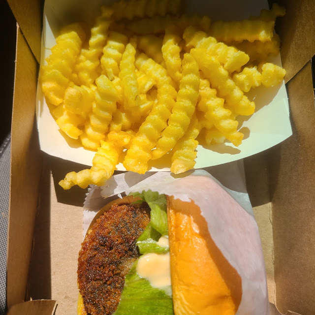 Shroom Burger and Fries