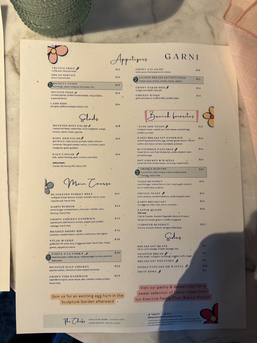 The Nectar Room menu board