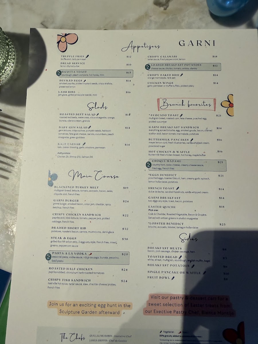 The Nectar Room menu board