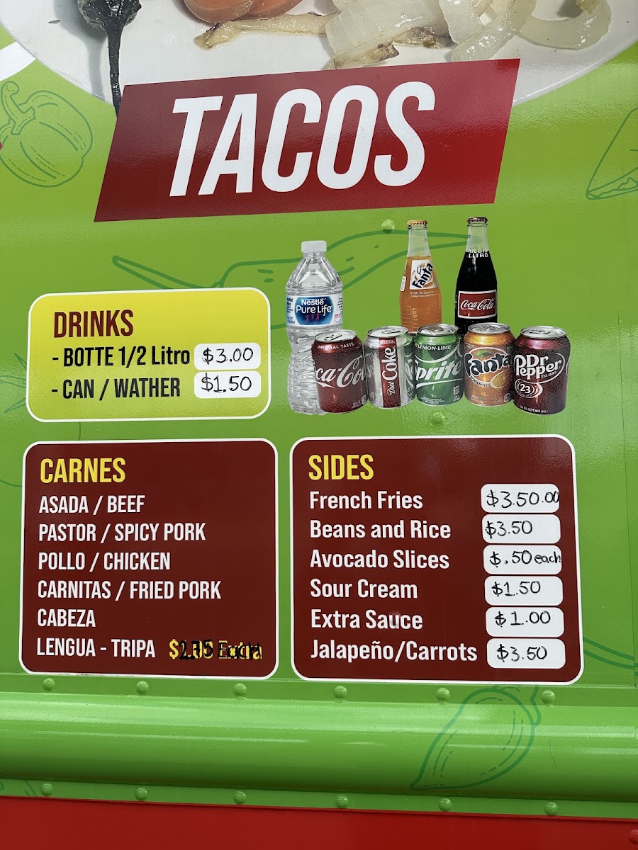 Taqueria Mi Ranchito #3 menu board