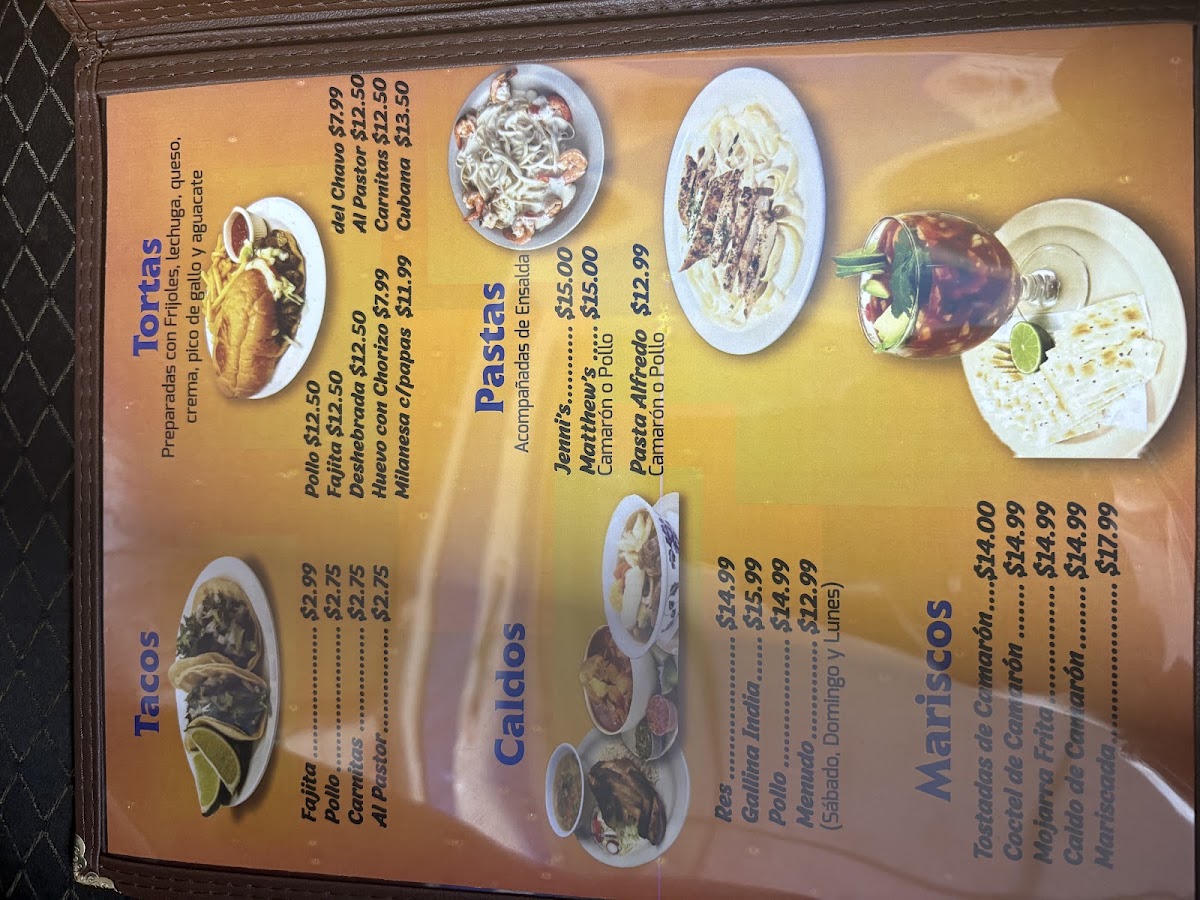 Restaurante Tres Hermanas #2 menu board