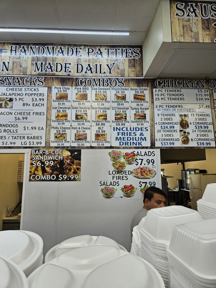 Tannehill Grill menu board