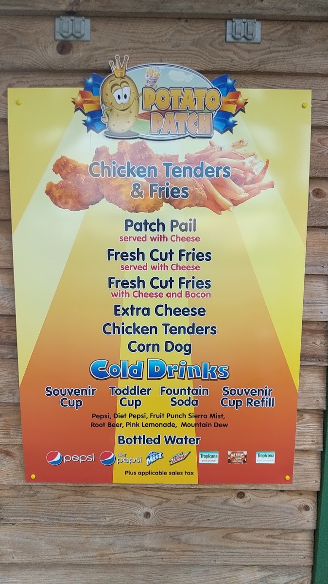 Potato Patch menu board