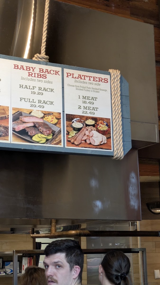 Rivertown Smokehouse menu board