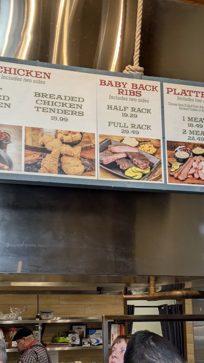 Rivertown Smokehouse menu board