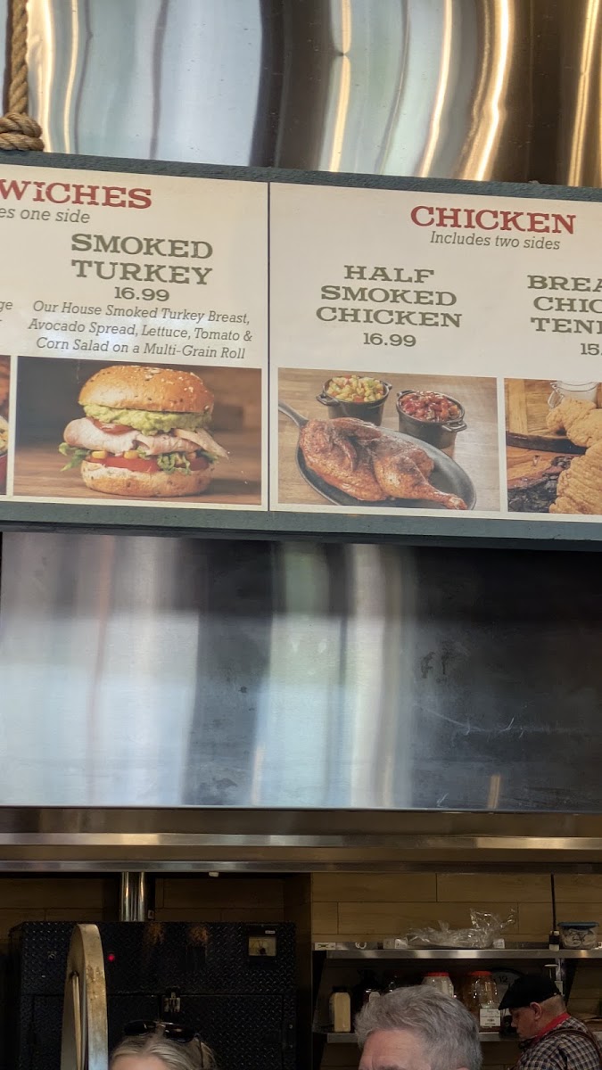 Rivertown Smokehouse menu board