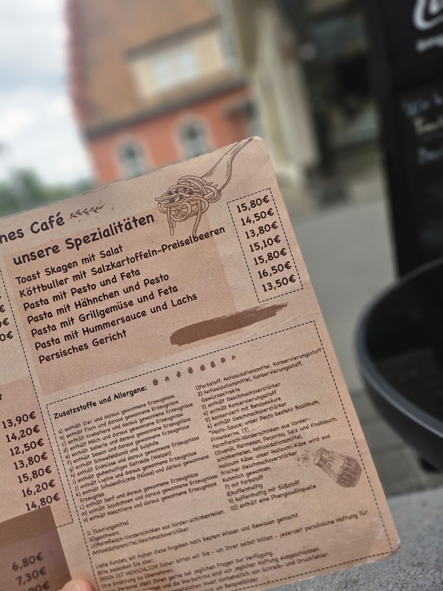 Schwedisches Café menu board