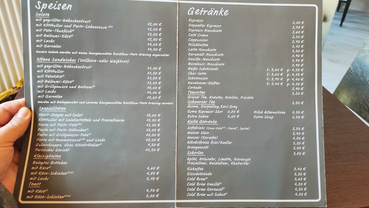 Schwedisches Café menu board