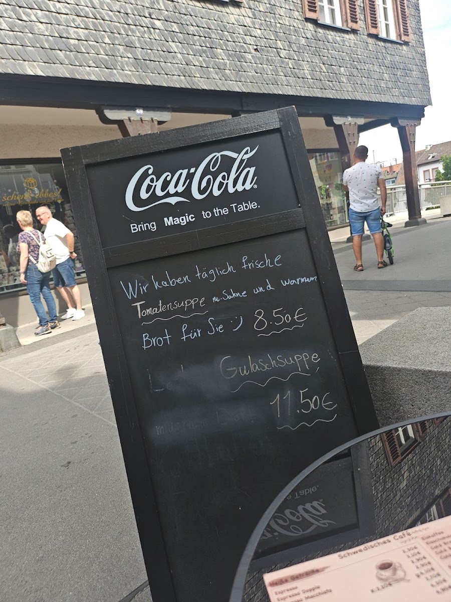 Schwedisches Café menu board