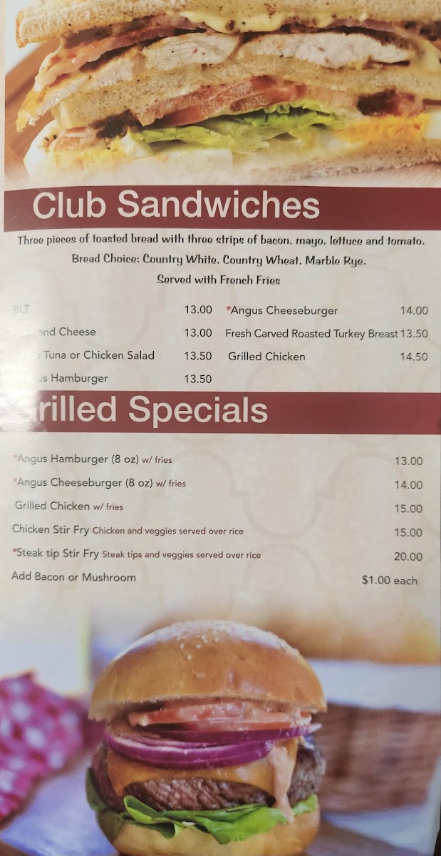 Kings Brick Oven Pizza & Pub menu board