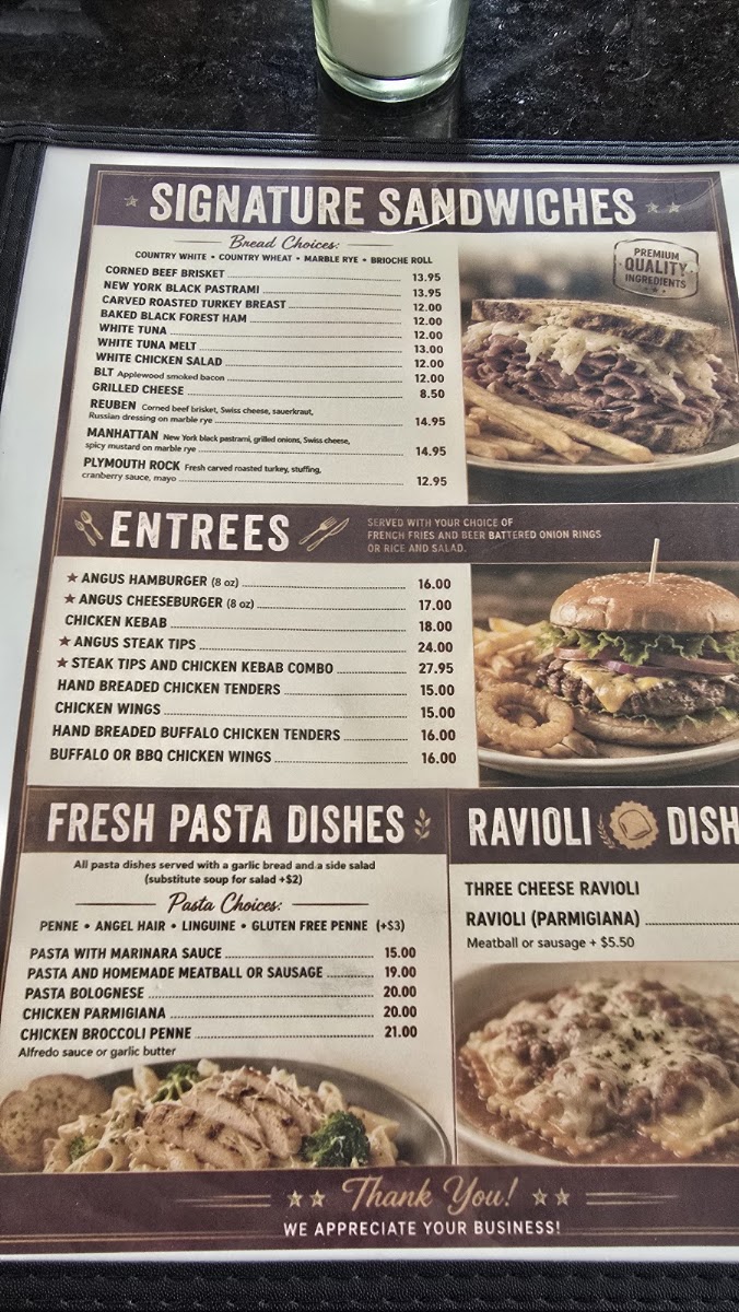 Kings Brick Oven Pizza & Pub menu board
