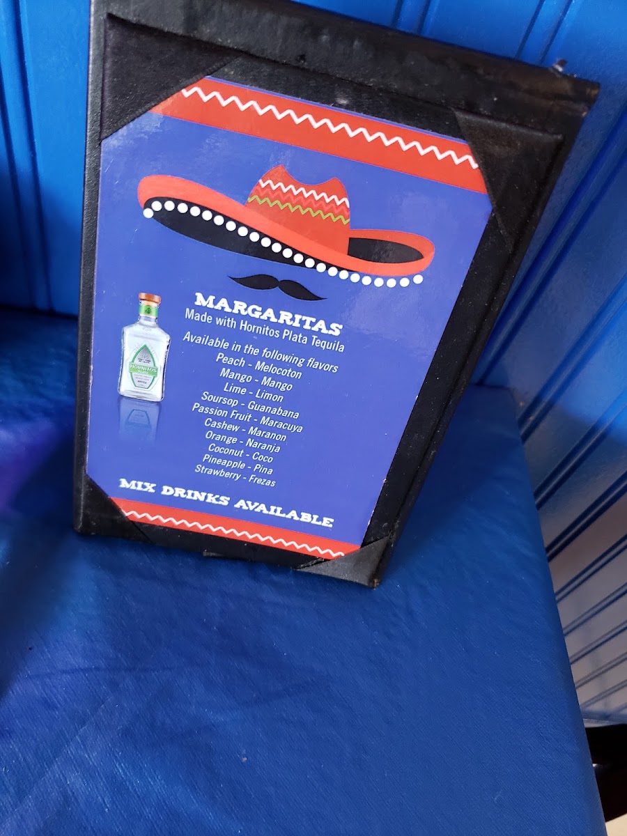 Delicias latina menu board