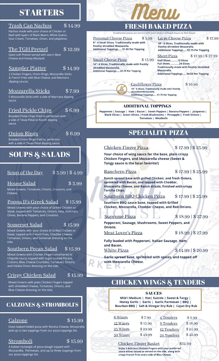 The Grain House menu board
