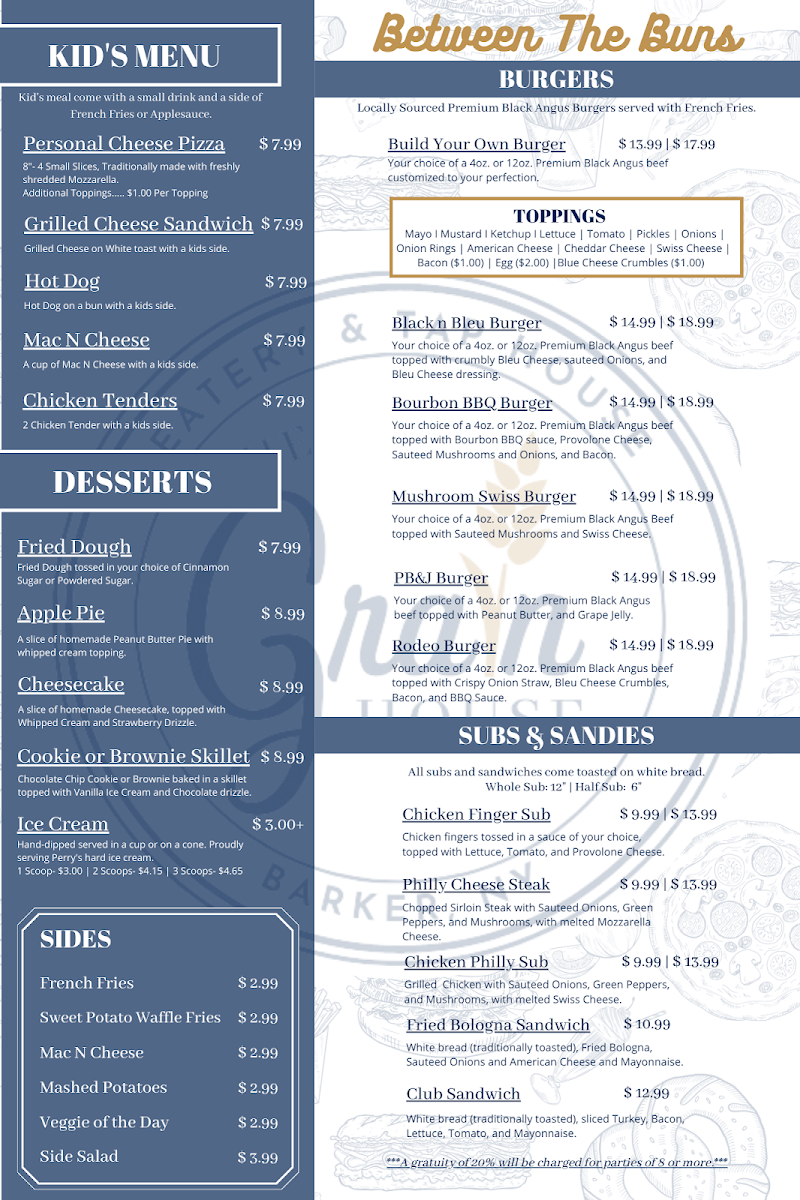 The Grain House menu board
