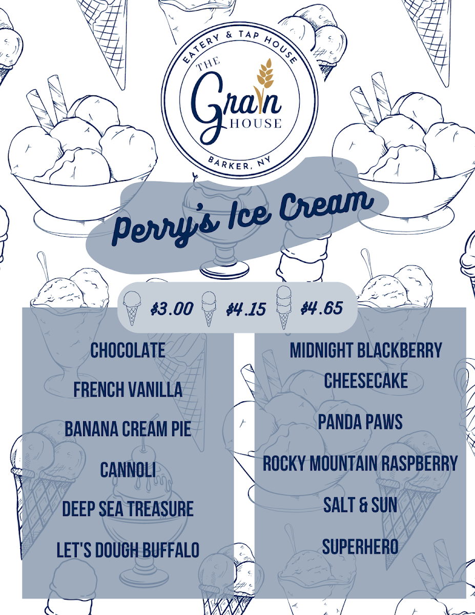 The Grain House menu board