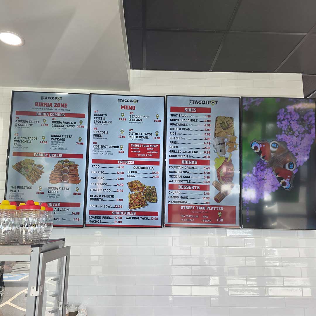 Taco Spot - San Tan menu board