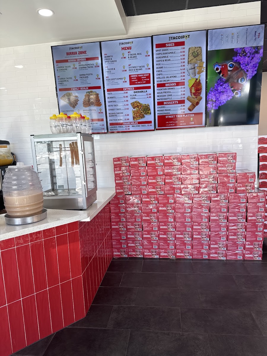 Taco Spot - San Tan menu board