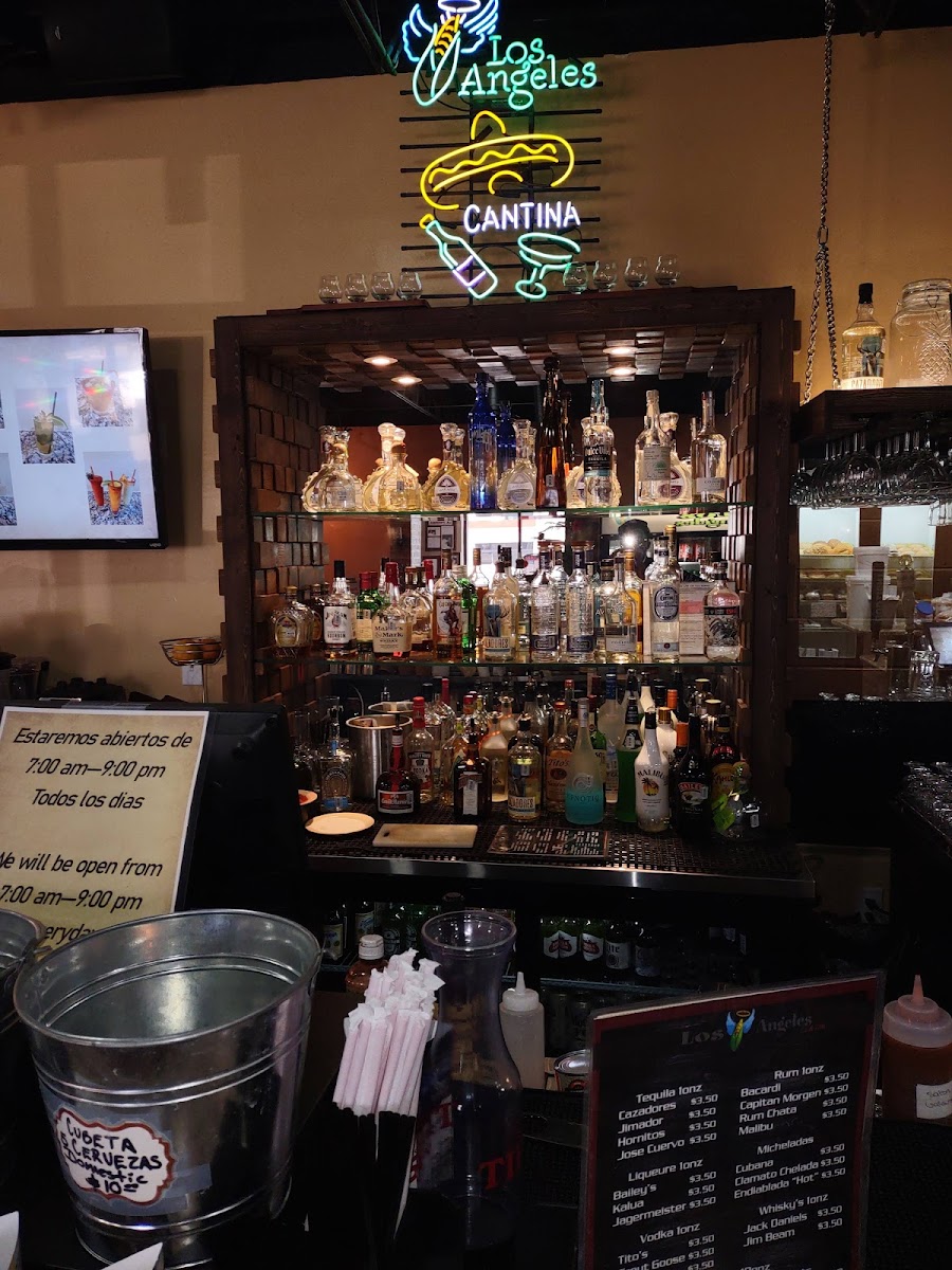 Los Angeles Tortilleria, Restaurant, Bakery, & Cantina menu board