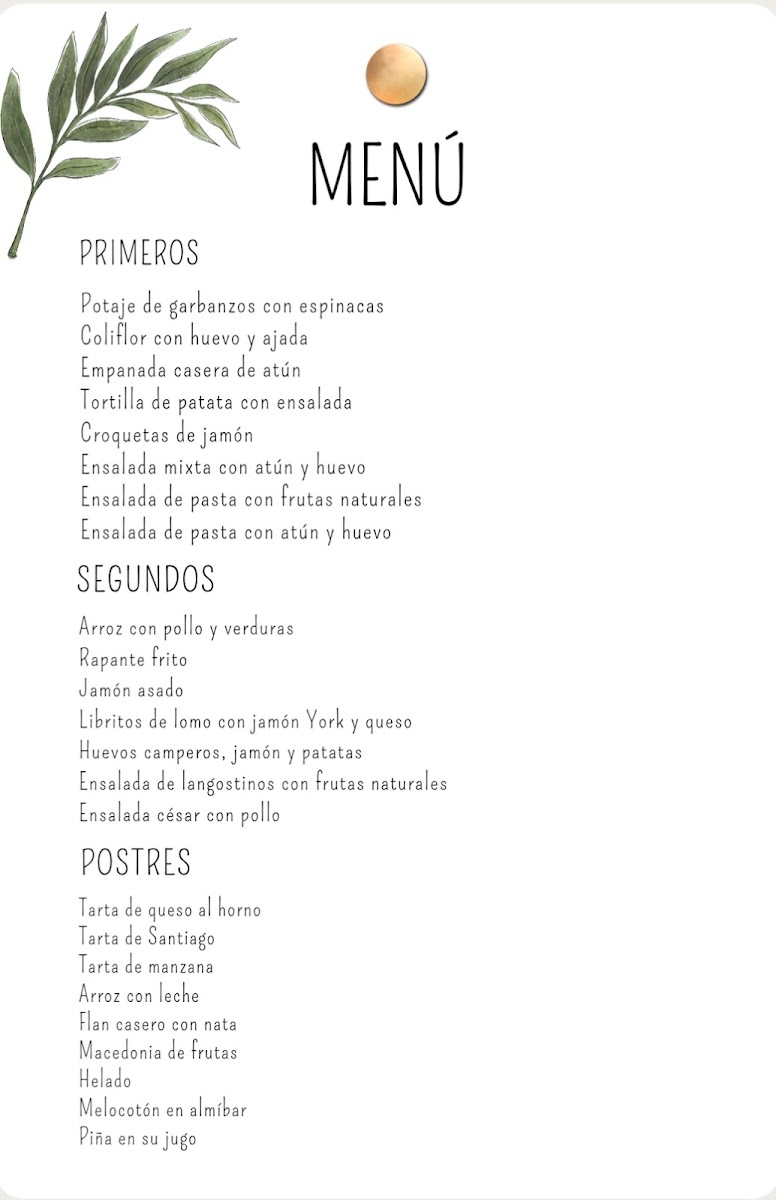 Cafetería Canela menu board
