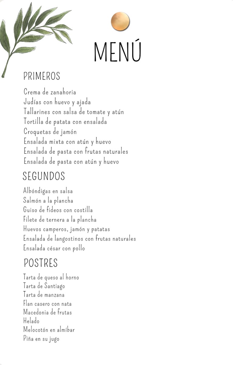 Cafetería Canela menu board