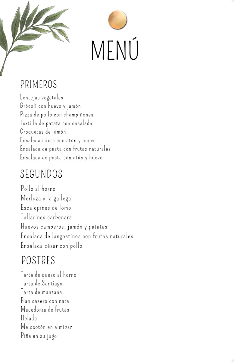 Cafetería Canela menu board
