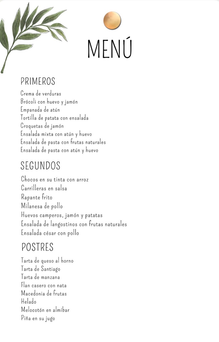 Cafetería Canela menu board