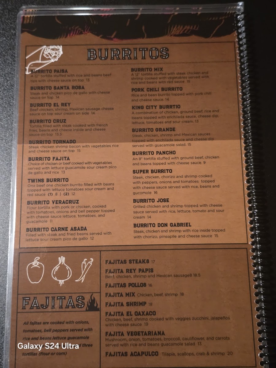 El Rey Papi's | Mexican menu board