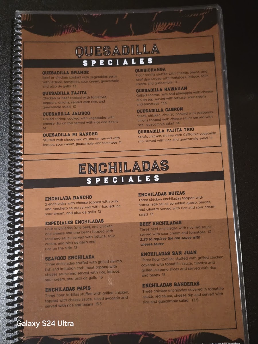 El Rey Papi's | Mexican menu board