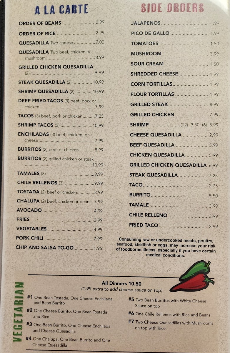 El Rey Papi's | Mexican menu board