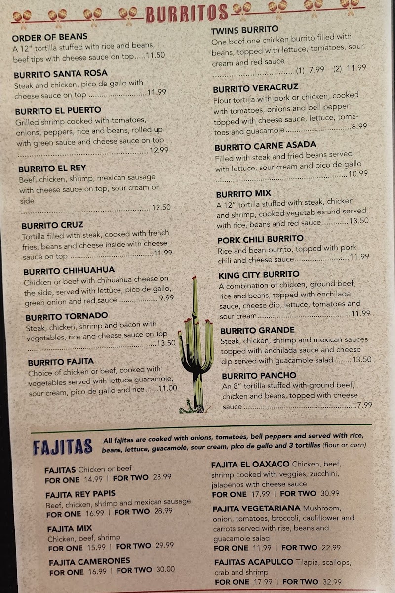 El Rey Papi's | Mexican menu board