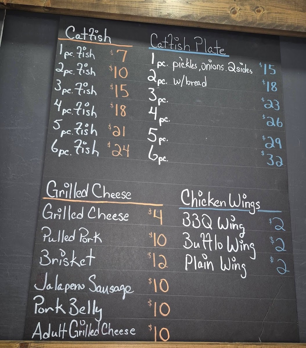 Memphis Black Bbq menu board