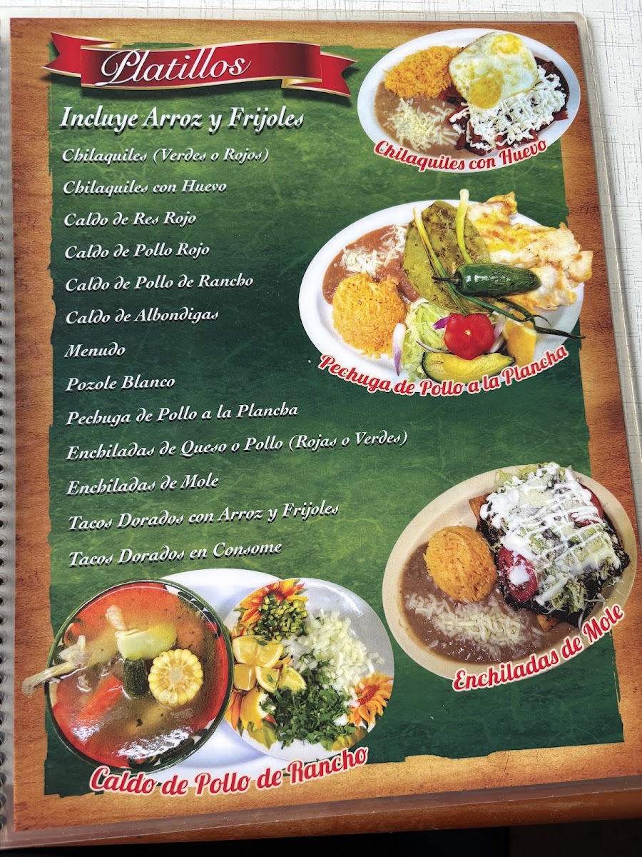 La Mordidita menu board