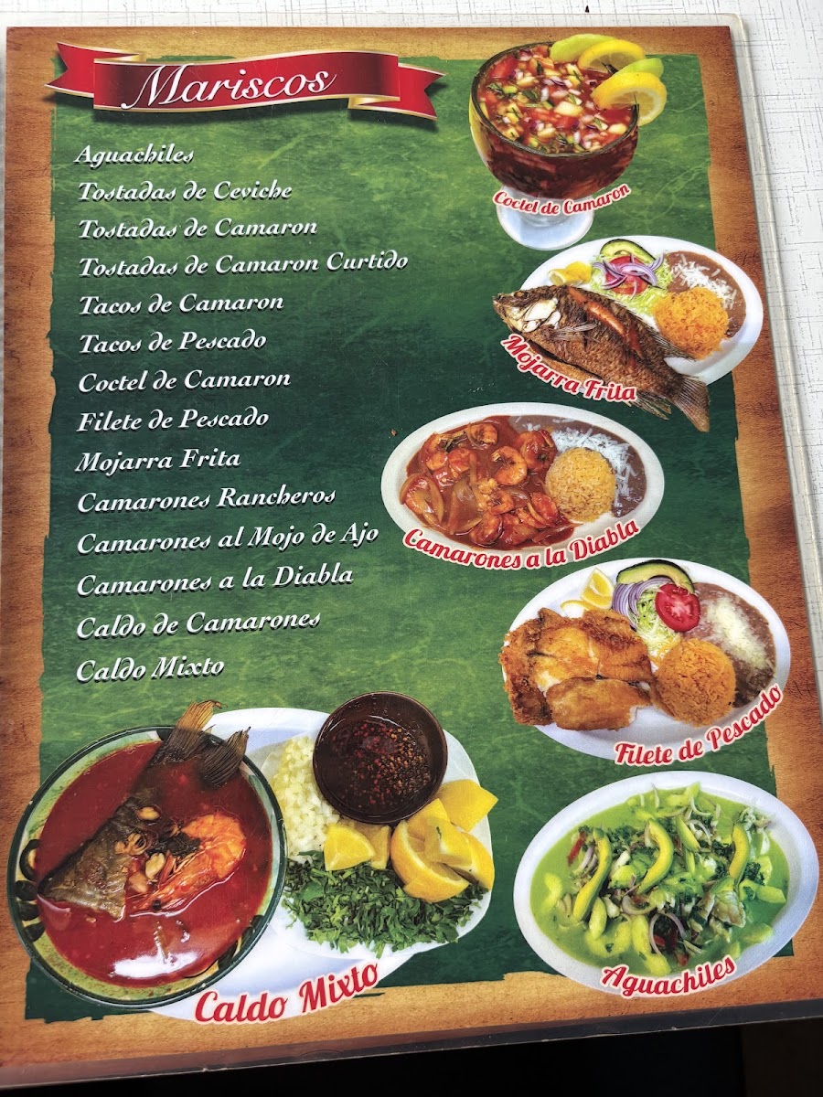 La Mordidita menu board